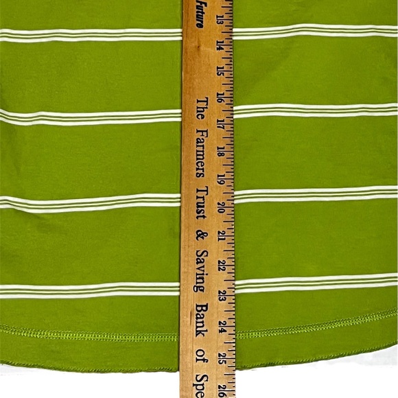 Hollister Shirt Adult Medium Green Striped Logo Long Sleeve Pullover Tee Mens - Picture 8 of 9